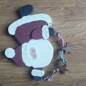 Vintage Santa Wood Wall Decor
